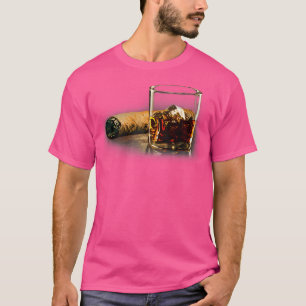 Camiseta Charuto E Bourbon Ótimo Para Amantes De Sala De Ch