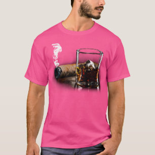 Camiseta Charuto E Bourbon Ótimo Para Amantes De Sala De Ch