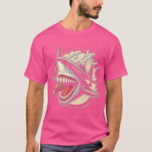 Camiseta Charuto Fumando Avião Ww Ii Charuto Tubarão