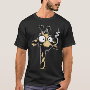 Camiseta Charuto fumante de girafa