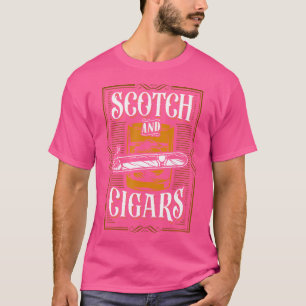 Camiseta Charuto Fumante Uísque Bebendo Cigarro Escocês