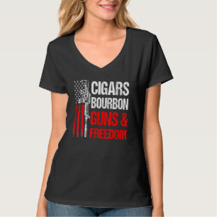 Camiseta Charutos Bourbon Liberdade Liberdade para os EUA P