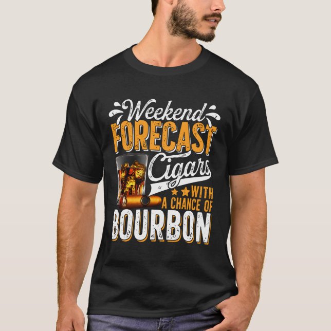Camiseta Charutos de Previsão de Fim de Semana com Chance B (Frente)