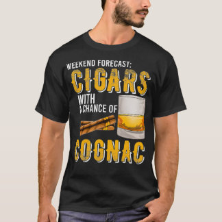 Camiseta Charutos de Previsão de Fim de Semana com Possibil