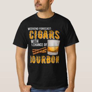 Camiseta Charutos de Previsão de Fim de Semana com Possibil