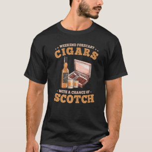 Camiseta Charutos de Previsão de Fim de Semana com Possibil