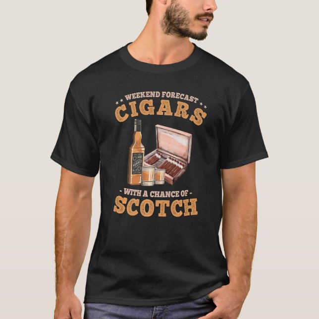 Camiseta Charutos de Previsão de Fim de Semana com Possibil (Frente)