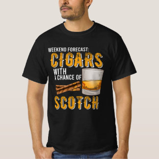 Camiseta Charutos de Previsão de Fim de Semana com Possibil