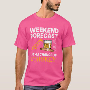 Camiseta Charutos De Previsão De Fim De Semana E Whiskey