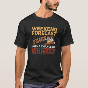 Camiseta Charutos De Previsão De Semana E Uísque Bourbon
