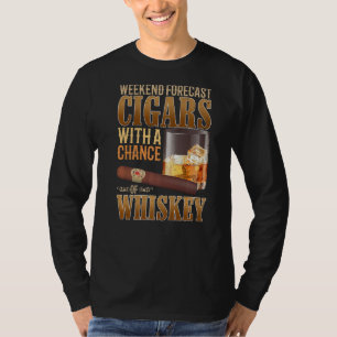 Camiseta Charutos E Uísque Bourbon Previsões Do Fim De Sema