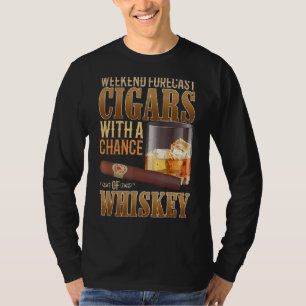 Camiseta Charutos E Uísque Bourbon Previsões Do Fim De Sema