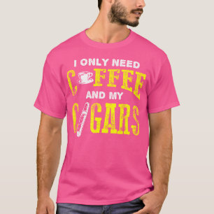 Camiseta Charutos Engraçados Café Amantes de Cafeína Viciad