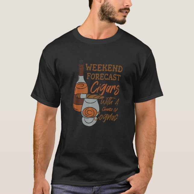 Camiseta Charutos Previstos No Fim De Semana Com Possibilid (Frente)