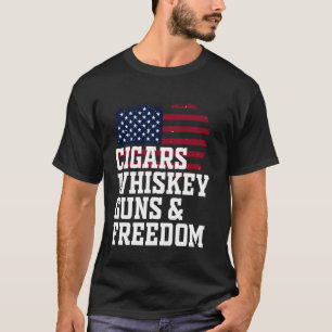 Camiseta Charutos Uísques E Charutos De Liberdade
