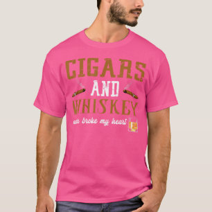 Camiseta Charutos Whiskey Nunca Quebrou Meu Coração Charuto