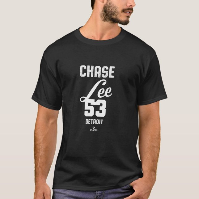 Camiseta Chase Lee 53 Detroit Baseball Vintage MLBPA (Frente)