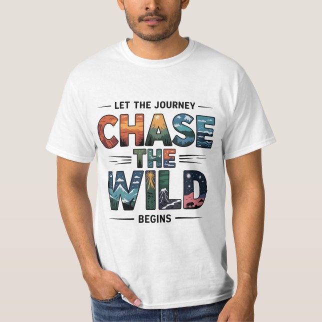 Camiseta Chase o Aventura Natureza Selvagem (Frente)