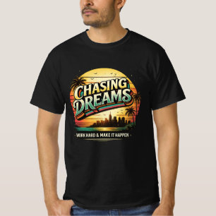 Camiseta Chasing Dreams Retro Sunset Motiv
