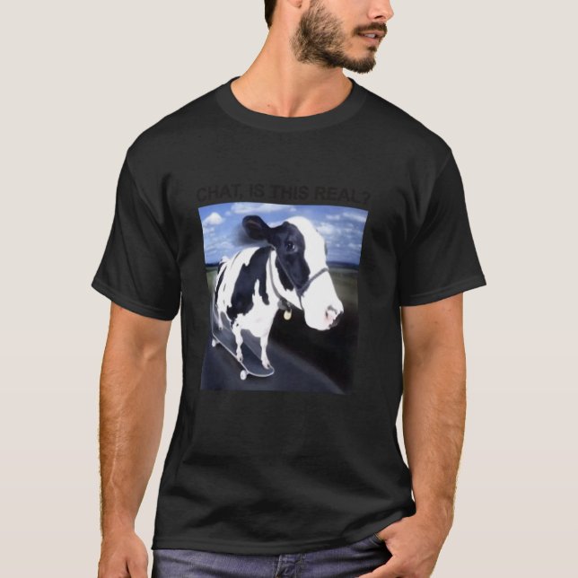 Camiseta Chat É Esta Vaca Leiteira De Skate Real (Frente)