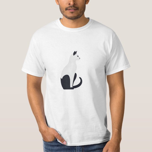 Camiseta chat élégant (Frente)