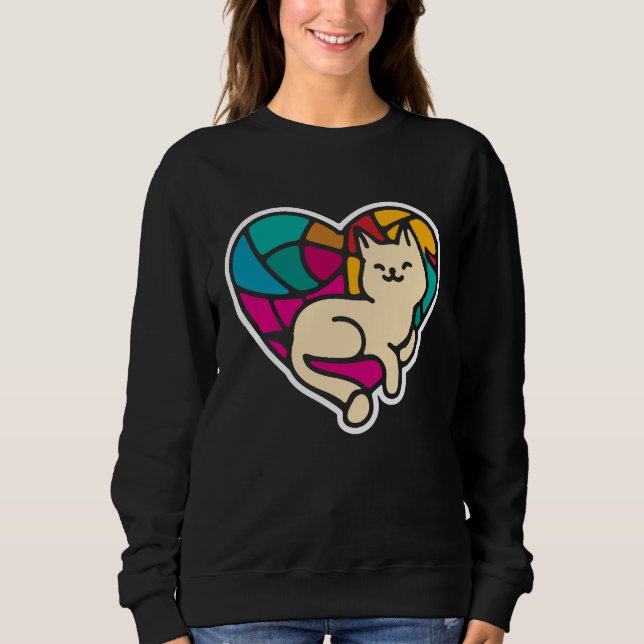 Camiseta Chat mignon Saint-Valentin chaton amoureux (Frente)