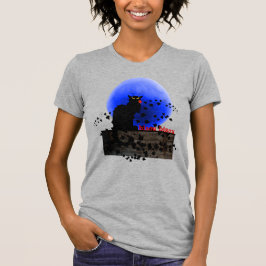 Camiseta Chat Noir com Rosa vermelha do Solteiro