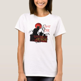 Camiseta Chat Noir et Thé Noir, Black Cat Tea