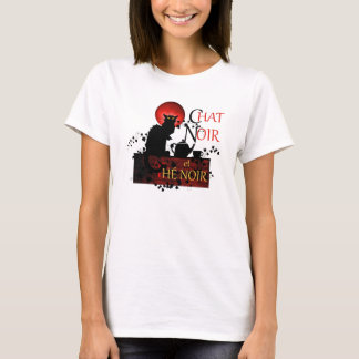 Camiseta Chat Noir et Thé Noir, Black Cat Tea