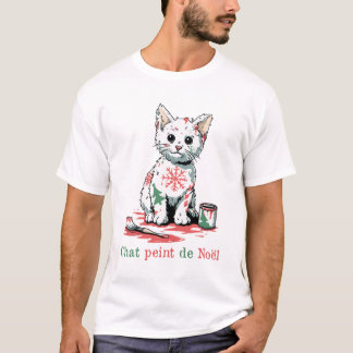 Camiseta CHAT PEINT DE NOËL ! - Sapin félin