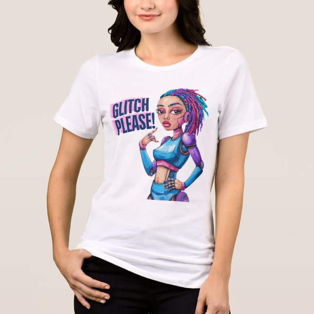Camiseta Chatbot Memes Companheiros Engraçados, Por Favor (Frente)