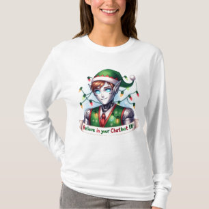 Camiseta Chatbot Memes De Natal Engraçados Acreditam No Seu