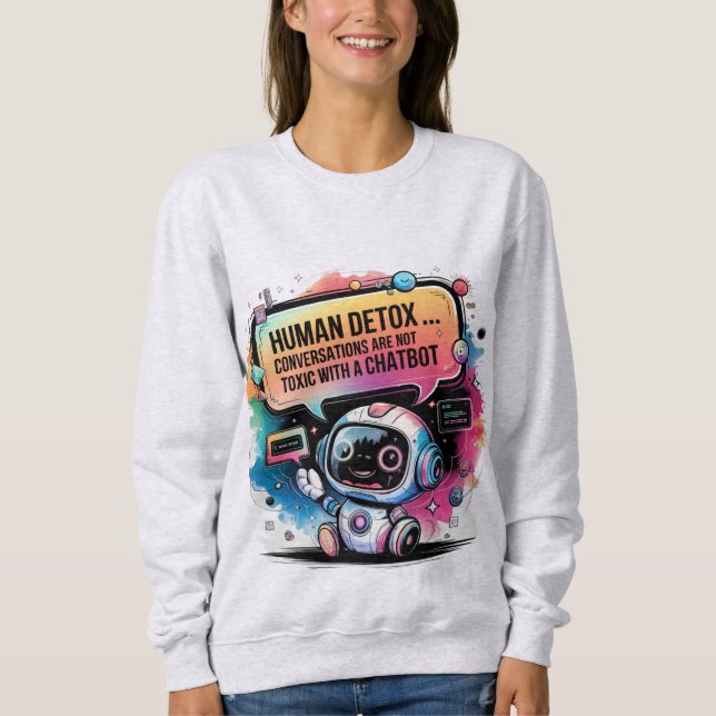 Camiseta Chatbot memes Humanos não digitais Detox Tóxicos (Frente)