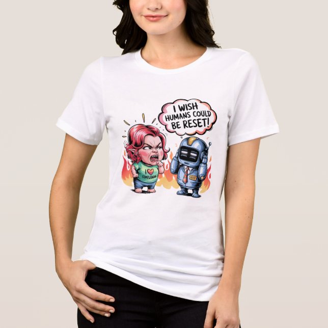 Camiseta Chatbot Memórias Engraçadas de Atendimento ao Clie (Frente)