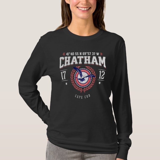 Camiseta Chatham Massachusetts Cape Cod MA Praia Náutica S (Frente)