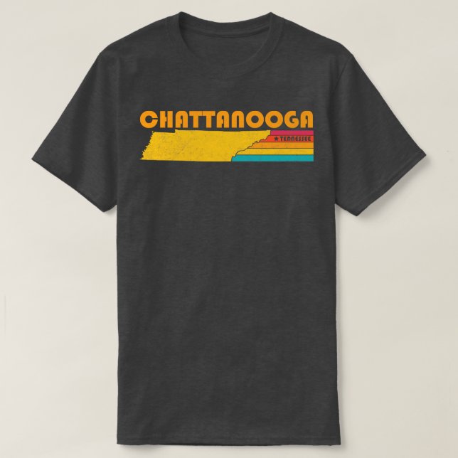 Camiseta Chattanooga Tennessee Vintage angustiou Souvenir (Frente do Design)
