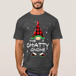 Camiseta Chatty Gnomo Buffalo Xadrez Matching Family Christ