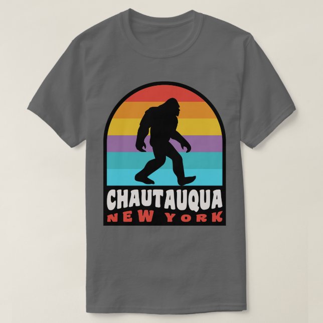 Camiseta Chautauqua Lake New York NY Retro (Frente do Design)