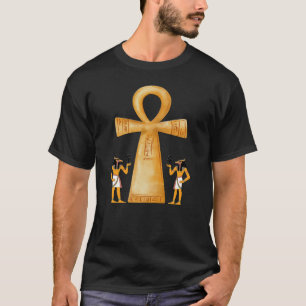 Camiseta Chave Ankh da Vida no Hieróglifo