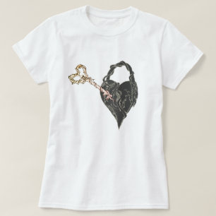 Camiseta Chave de esqueleto a meu coração fechado