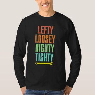 Camiseta Chave de fenda Lefty Loosey Righty Tighty Arte Leg