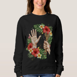 Camiseta Chave de Mecânico Tropical & Gráfico de Flor de Hi