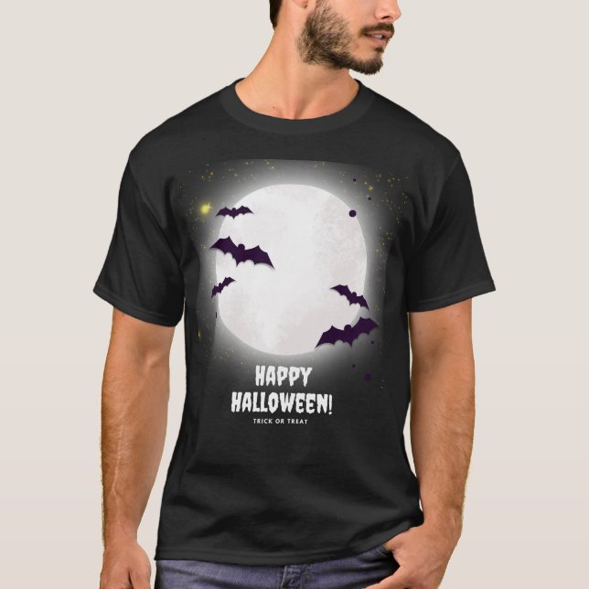Camiseta Chave de morcego de Halloween999 (Frente)