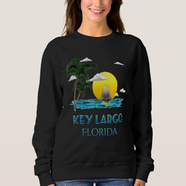 Camiseta Chave de Navegação Largo Florida Keys Beach Sunset (Frente)