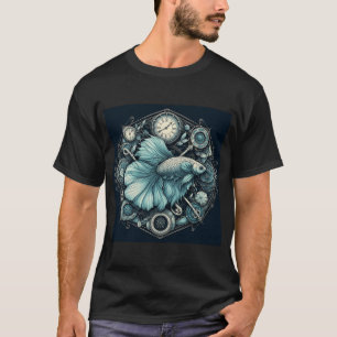 Camiseta Chave de Petta de Peixe Betta Estilo Barroco