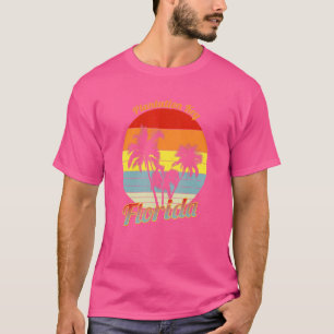Camiseta Chave de Plantação Flórida Retro Tropical Palm Tre
