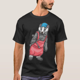 Camiseta Chave de roda porca para mecânico texugo