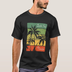 Camiseta Chave de Siesta Flórida Praia Pôr do Sol Lembrança