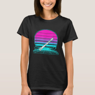 Camiseta Chave de Torque de Mecânico do Pôr do Sol Retro Vi