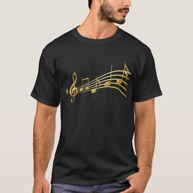 Camiseta Chave dourada do violino (Frente)